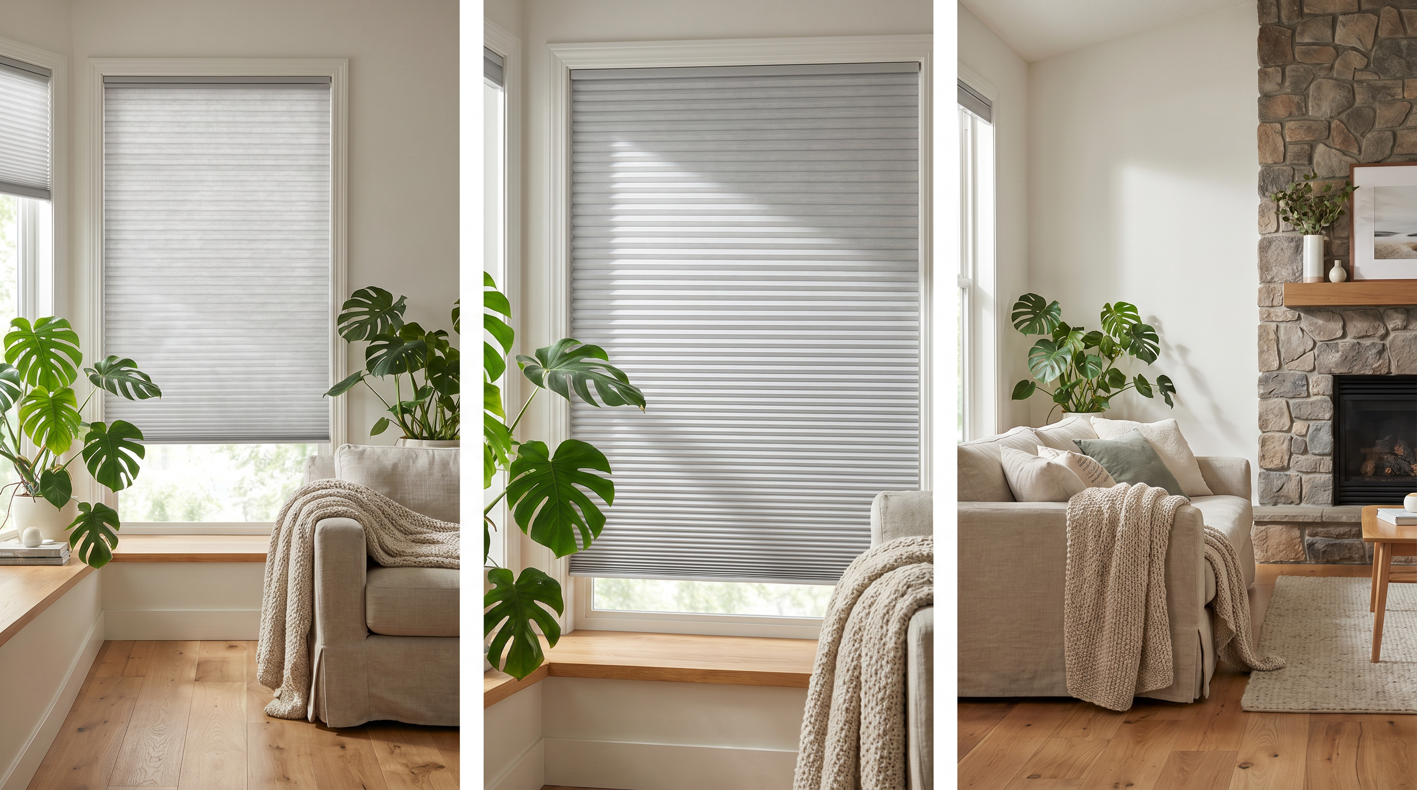 Cordless Cellular Shades installed