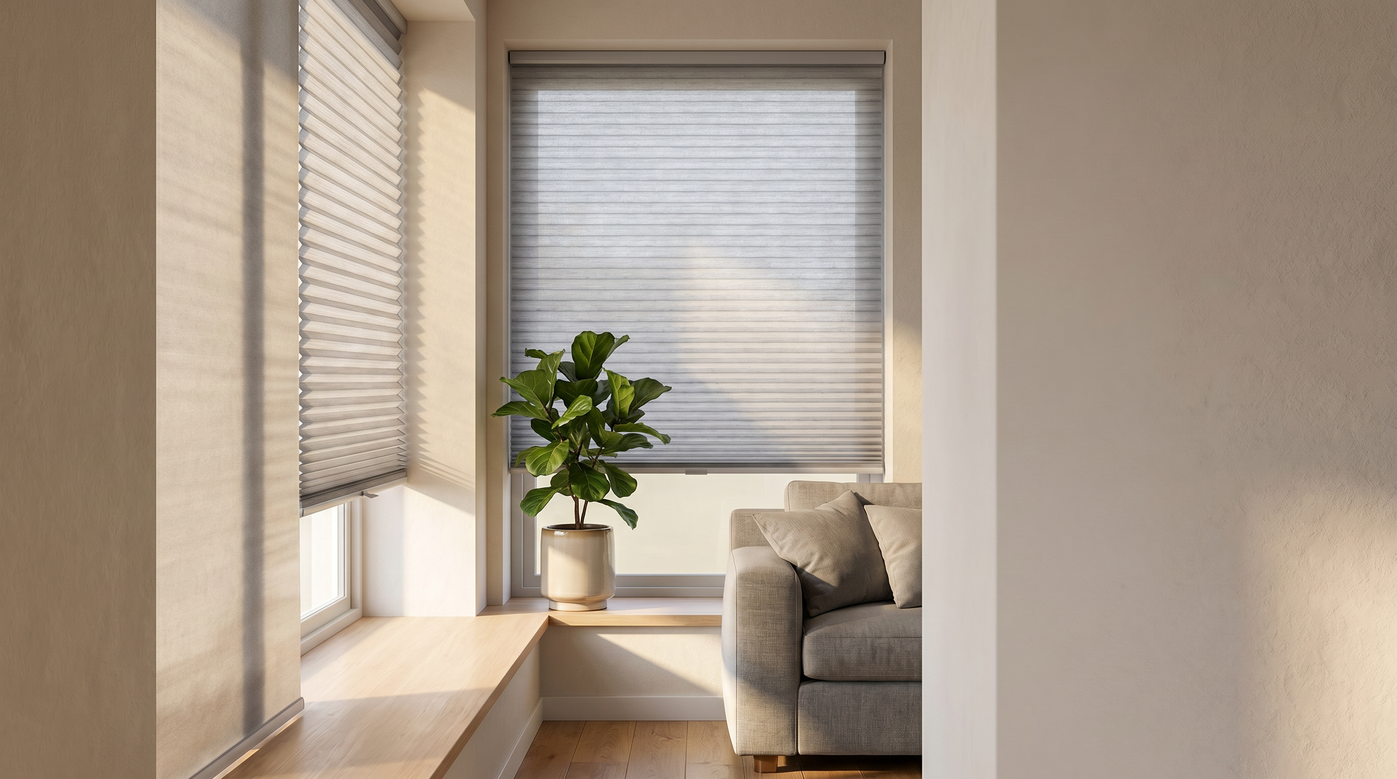 Cordless Cellular Shades installed